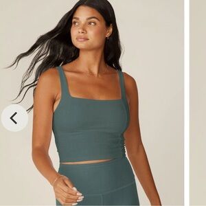 NWT blue beyond yoga space dye impress tank square neck